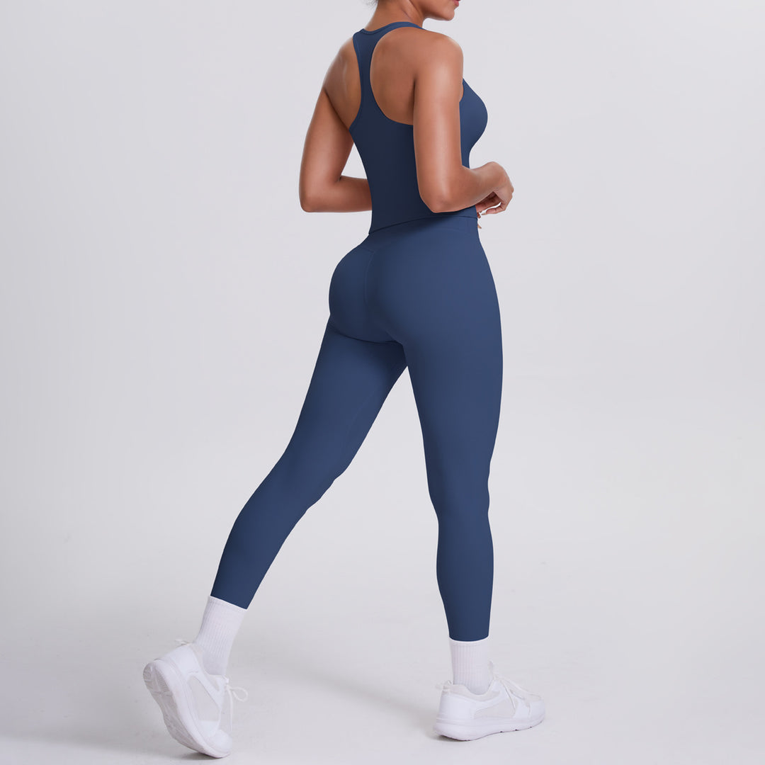 Brushed H Shaped Beauty Back Sports Vest Pants Tight Quick Dry Casual Running Fitness Yoga Wear Women