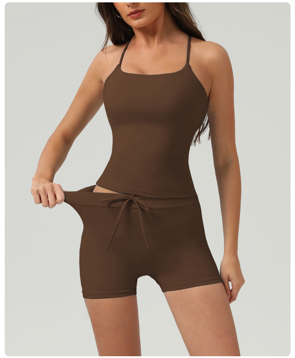 Nude Feel Hip Lifting Yoga Shorts High Waist Belly Contracting Fitness Pants Women Quick Drying Tight Sports Running Shorts