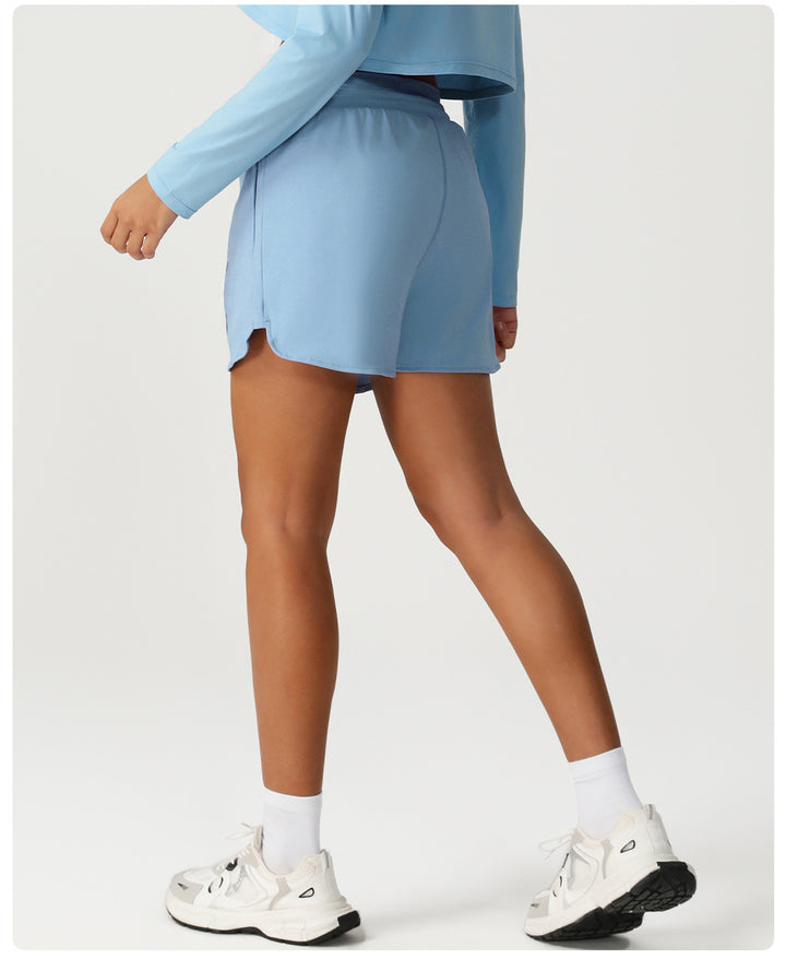 High Waist Drawstring Shorts Casual Women Sweat Pants Quick-Drying Breathable Outdoor Running Training Yoga Shorts