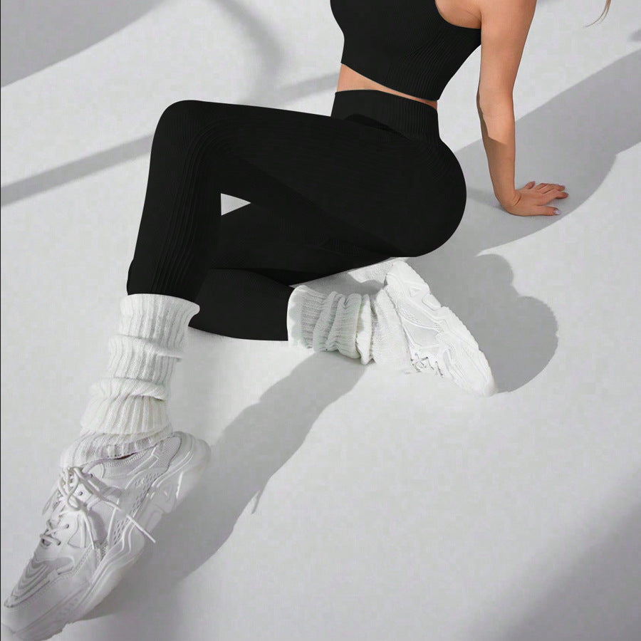 High Waist Yoga Pants Women Seamless Peach Hip Fitness Pants Quick Dry Hip Raise Sports Tight Pants