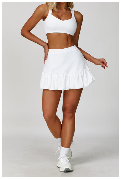 Sollinarry Nude Feel Yoga Bra Women Fitness Running Double Shoulder Strap Underwear Hollow Out Cutout out Beauty Back Exercise Underwear