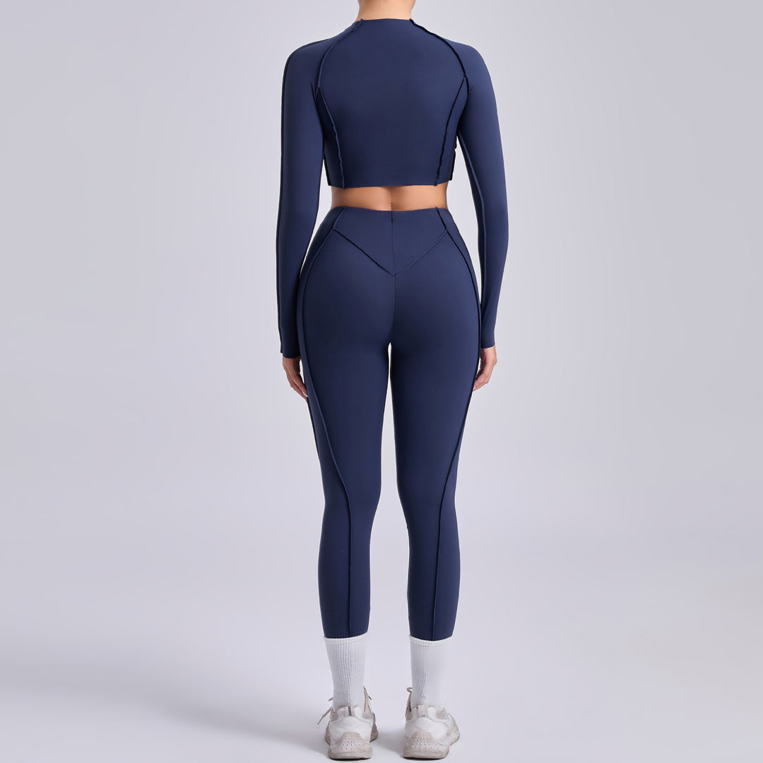 Yoga Two Piece Sets Women Pleated Hip Lifting All Match Yoga Clothes Running Exercise Workout Outfit