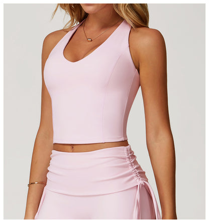 Yoga Vest H Shaped Beauty Back Quick-Drying Workout Top Outdoor Running Exercise Underwear