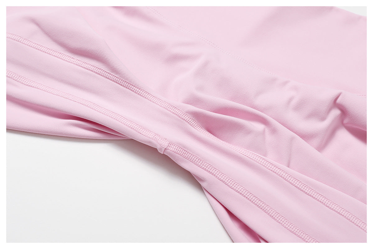 Yoga Pants Brushed Belly Contracting Hip Raise High Waist Fitness Pants Outer Wear Running Exercise Pants