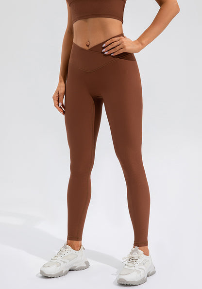 Yoga Pants Women Hip Lifting Outdoor Running Fitness Pants Elastic High Waist Workout Exercise Pants