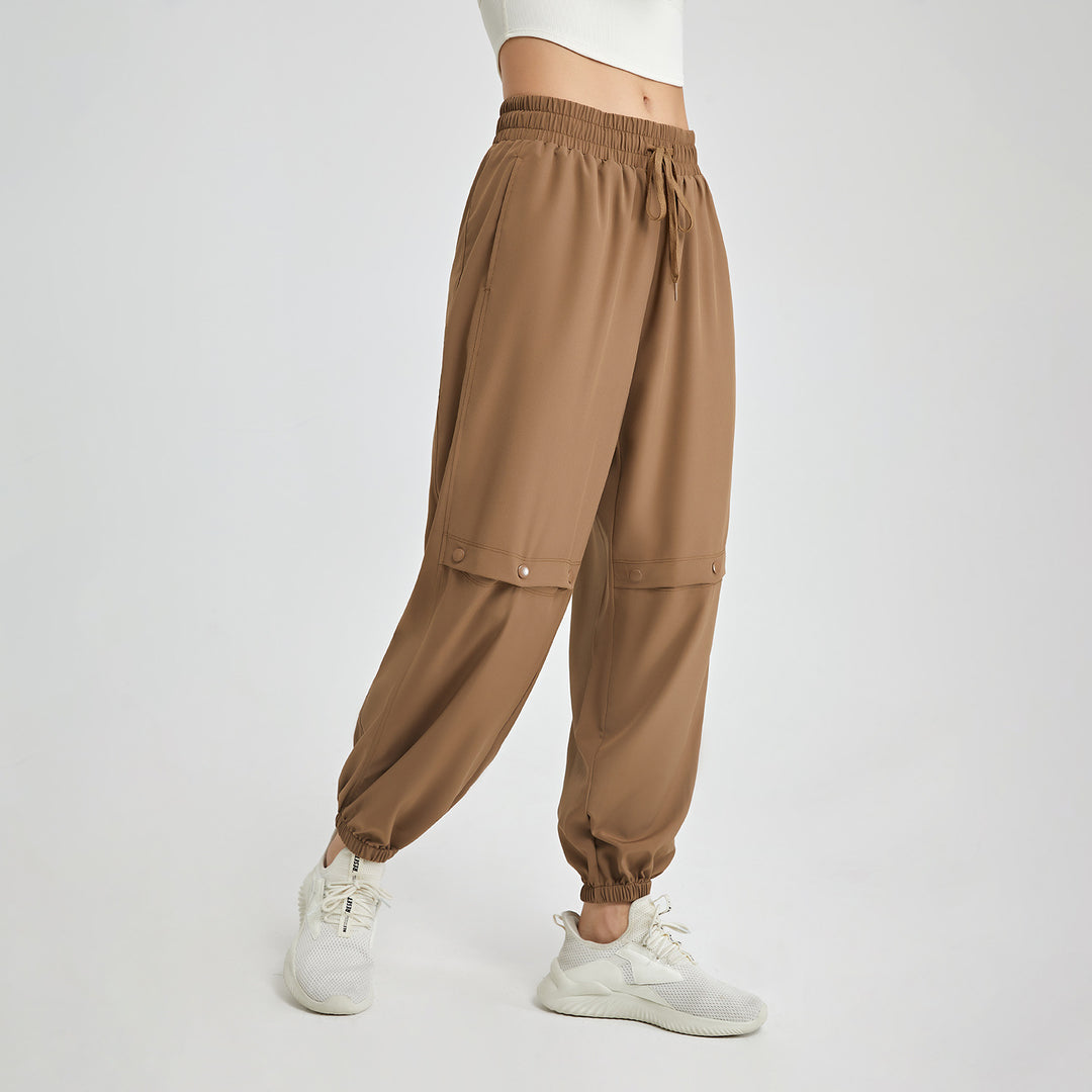 Drawstring High Top Sports Trousers Women Loose Tappered Casual Harem Pants Running Quick Drying Dance Gym Yoga Pants