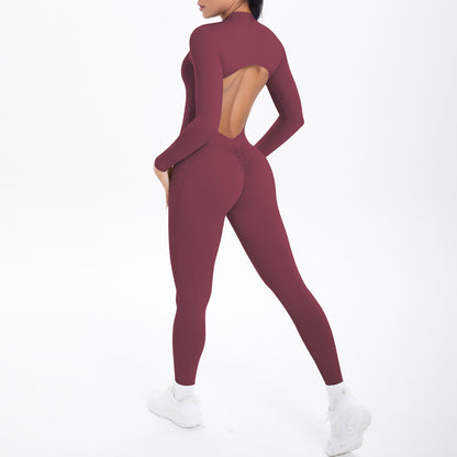 Long-Sleeved Trousers-Purplish Red