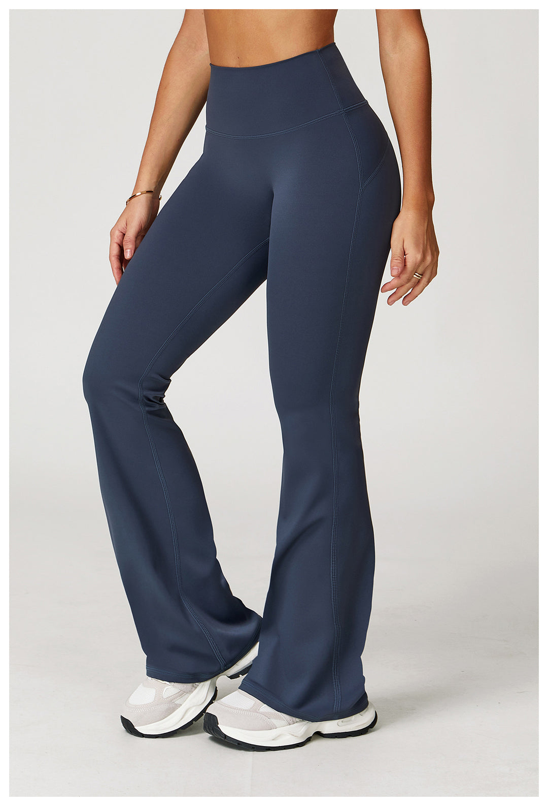 Sollinarry Nude Feel Casual Flared Pants Wide Leg Slimming Bootcut Pants Outdoor Running Exercise Workout Pants