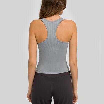 Yoga Clothes Autumn Winter with Chest Pad I-Shaped Beauty Back Yoga Vest Sports Running Fitness Top Women
