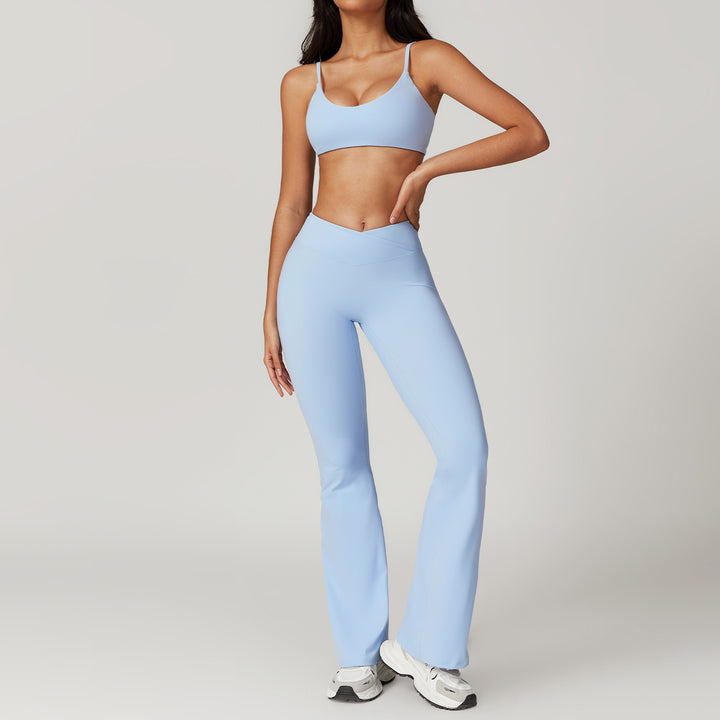Bra Bell-Bottom Pants Sky Blue