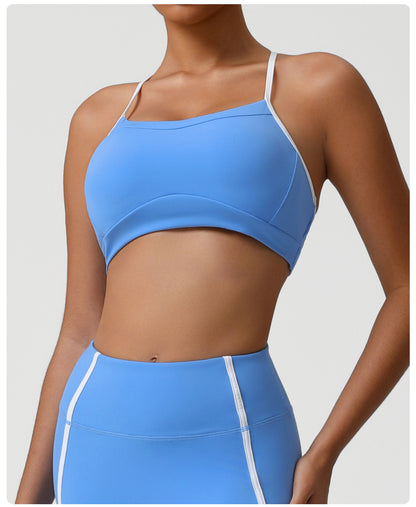 Nude Feel Quick Drying Sports Underwear Push up Beauty Back Yoga Bra Detachable Shockproof Running Workout Vest with Pad