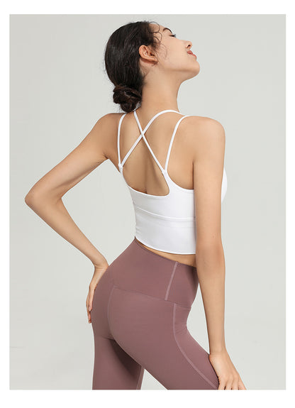 Sports Underwear Women Shockproof Push up Yoga Vest Running Workout Bra Outer Wear Beauty Back Bra