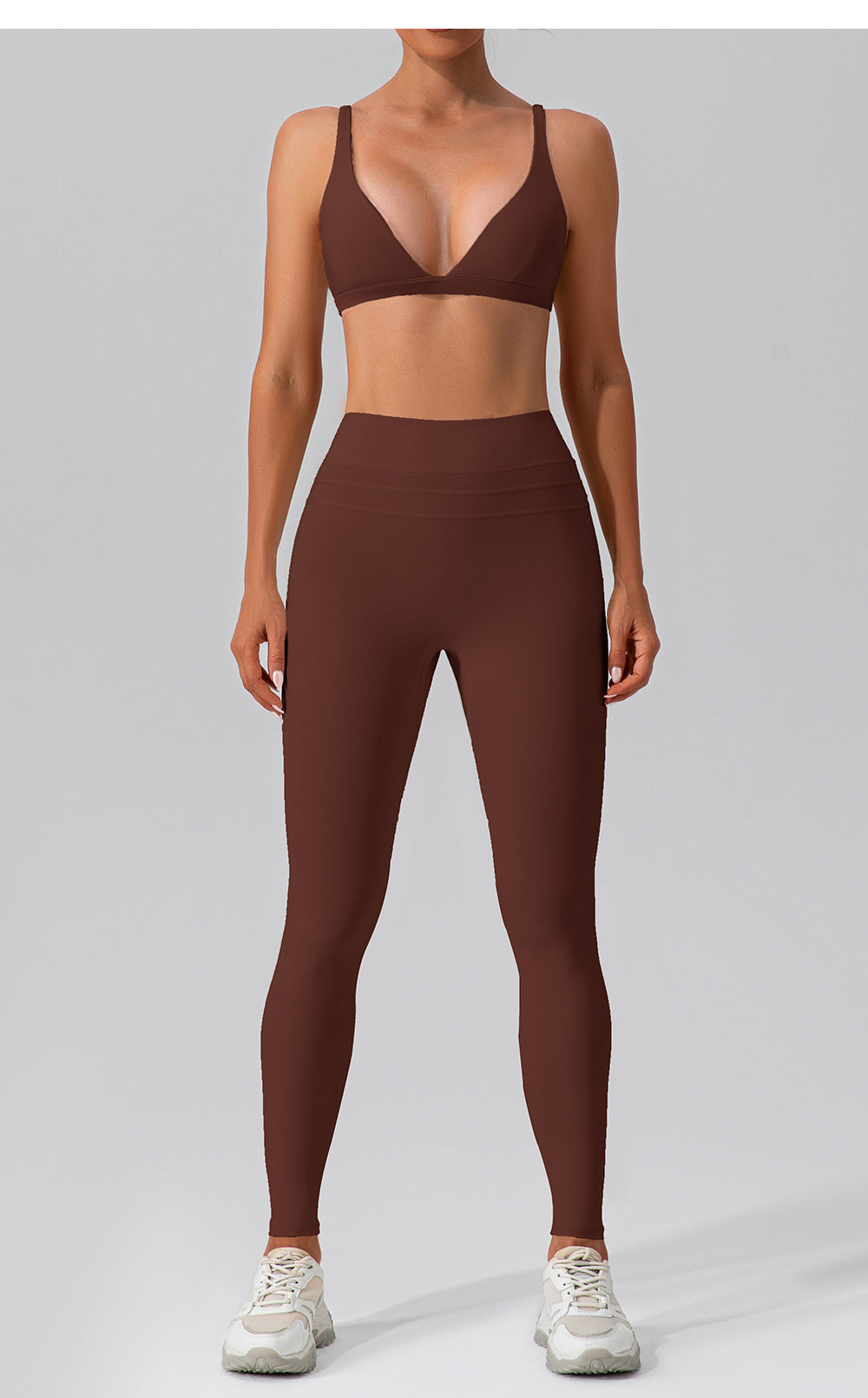 Quick Drying Nude Feel Yoga Clothes Vest Suit Outer Wear Running Sports Bra Suit High Waist Fitness Clothes