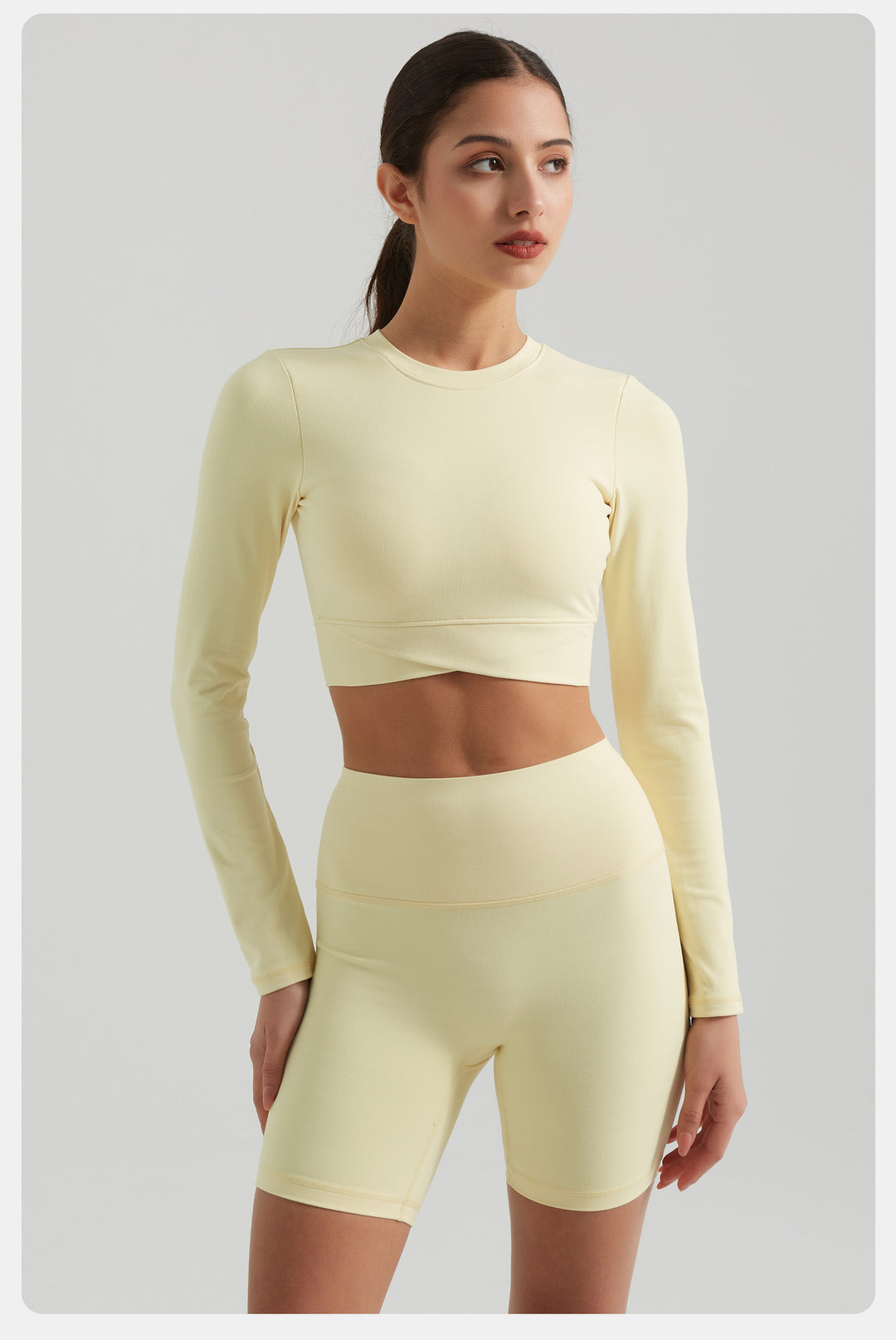 Yoga Pants Summer Nude Feel No Embarrassment Line Fifth Pants High Waist Peach Hip Riding Sports Fitness Running Shorts for Women