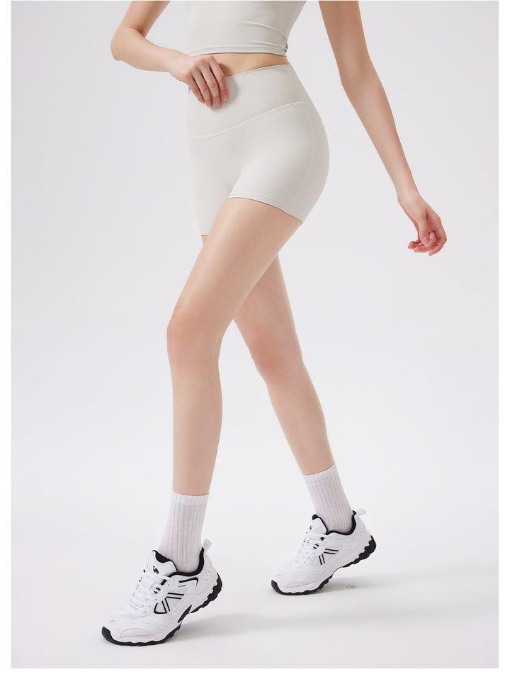 No Embarrassment Pleated Sports Shorts Back Pocket High Waist Hip Lift Cloud Sense Yoga Shorts Outer Wear Running Fitness Pants