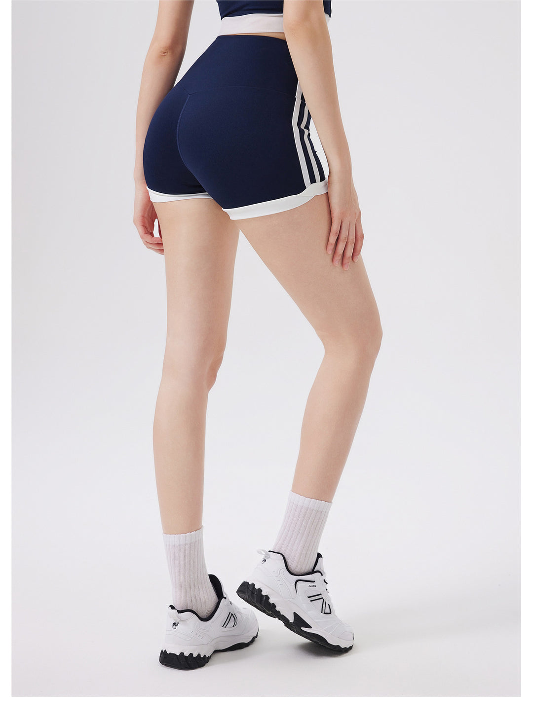 Contrast Color High Waist Peach Hip Lifting Zero Sense Pants No Embarrassment Line Sports Shorts Running Fitness Yoga Pants Women