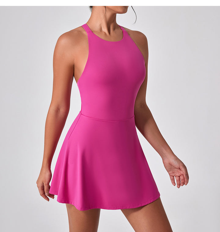Sports Dress Slimming Anti Emptied Quick Drying Feather Tennis Beauty Back Fitness Yoga Dress