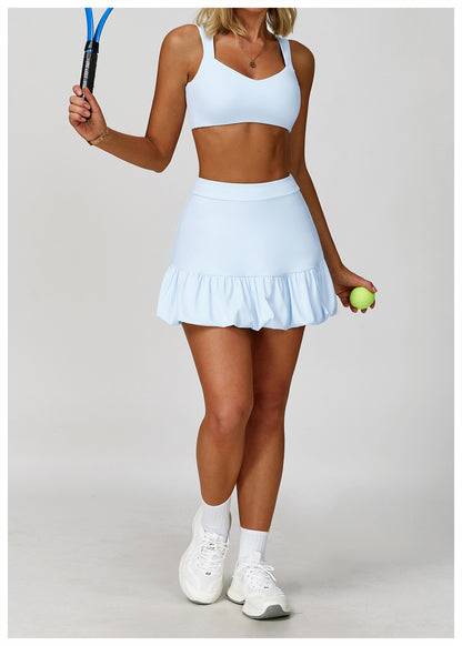 Sollinarry Nude Feel Yoga Bra Women Fitness Running Double Shoulder Strap Underwear Hollow Out Cutout out Beauty Back Exercise Underwear