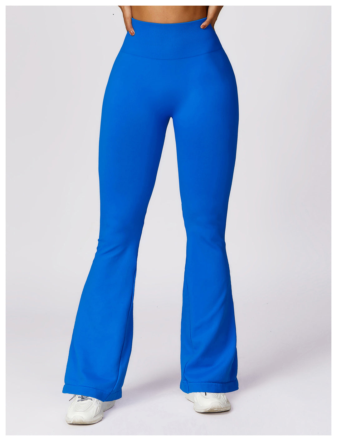 Sollinarry Wide Leg Tight Seamless Hip Lifting Yoga Bell Bottom Pants Abdominal-Shaping High Waist Bootcut Casual Sports Pants