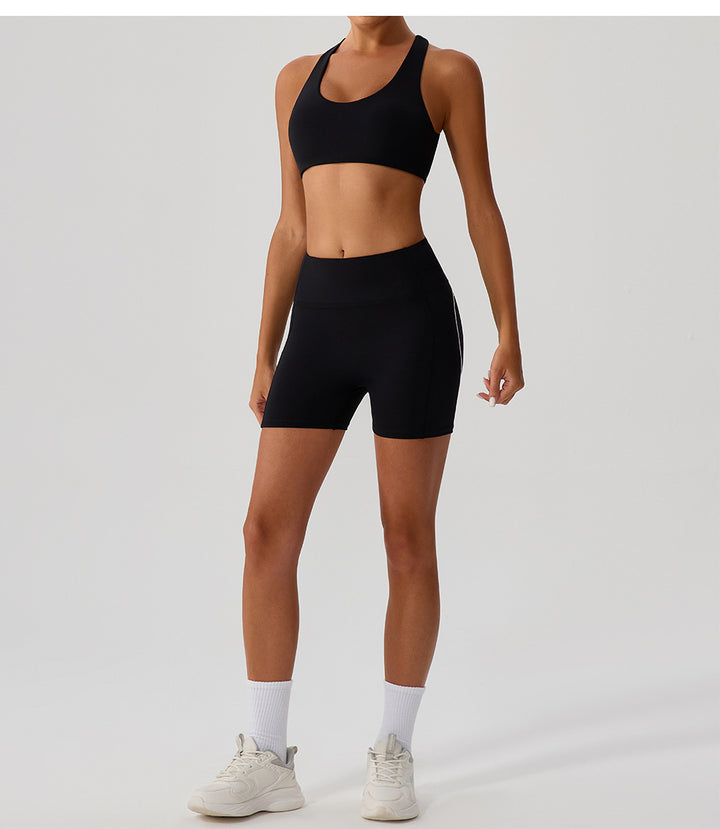Cross Love Yoga Bra Women Sling with Chest Pad Outer Wear Workout Clothes Outdoor Sports Underwear