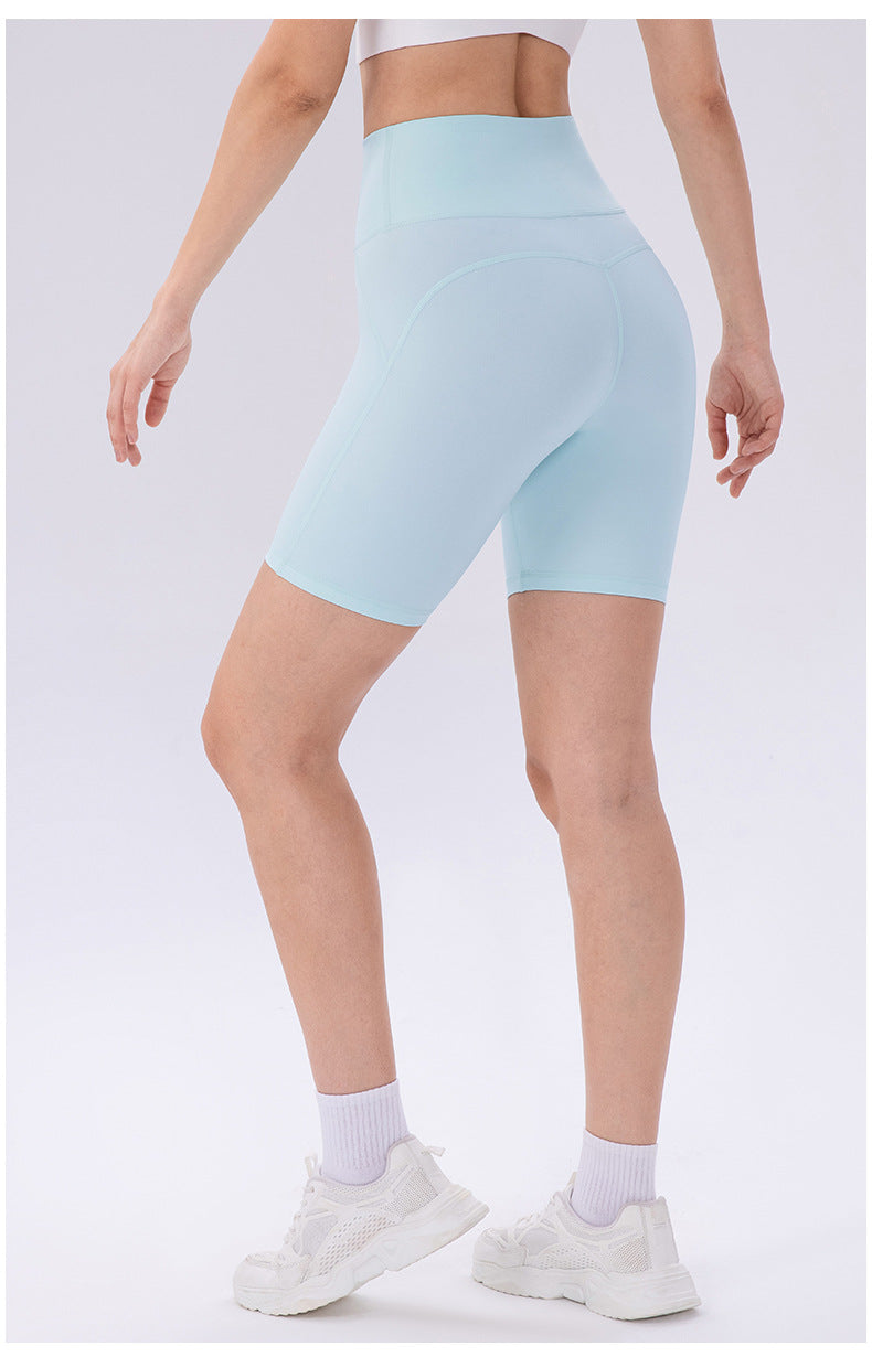 Yoga Shorts Women Skinny Hip Raise Sports Pants High Elastic Quick Drying Outdoor Running Workout Shorts