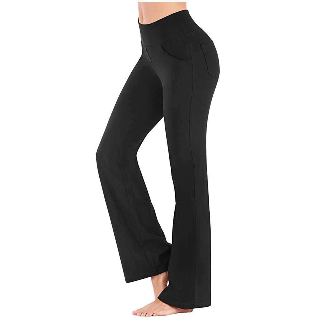 Wide Leg Pants High Waist Casual Girls Yoga Pants Plus Size