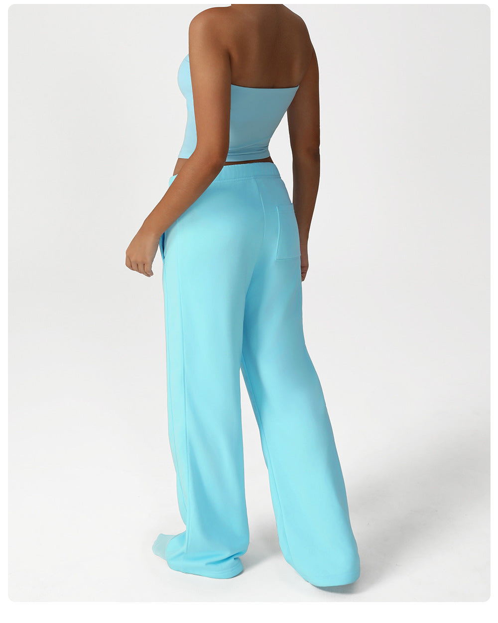 Nude Feel Casual Sports Pants Loose Pockets Straight Wide Leg Pants Dance Training Yoga Pants Running Fitness Pants