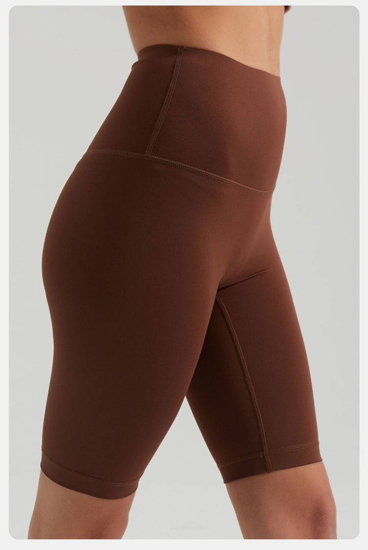 Nude Feel Yoga Shorts Women Hip Lift Quick Drying Sports Fitness Cycling Pants Outer Wear Tight High Waist Five Points Yoga Pants Women