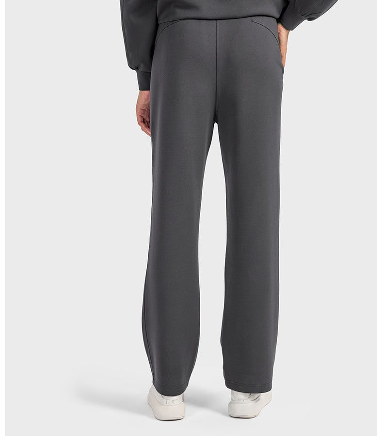 Autumn Winter Air Layer Skin Friendly Casual All Match Track Sweatpants Quick Drying Loose Drooping Straight Sports Pants Women