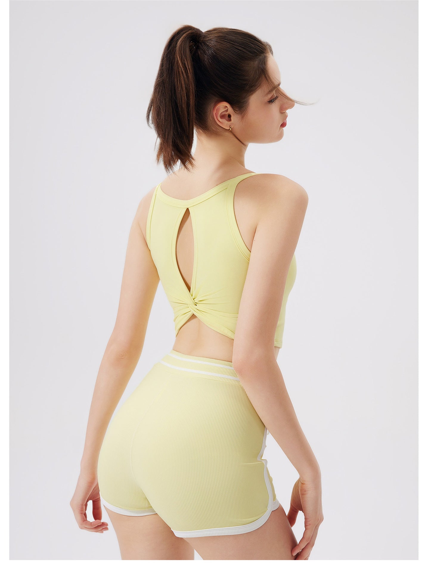 Cloud Sense Knot Beauty Back Yoga Underwear Women Shockproof Yoga Clothing Top Outer Wear Running Bra Workout Yoga Vest