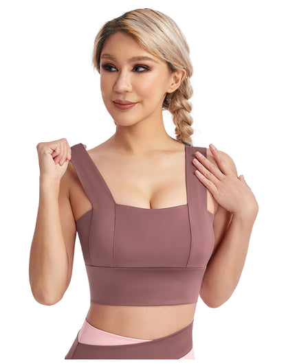 Sports Underwear Women Vest Shockproof Push Up Workout Bra Nude Feel Wireless Beauty Back Yoga Jacket