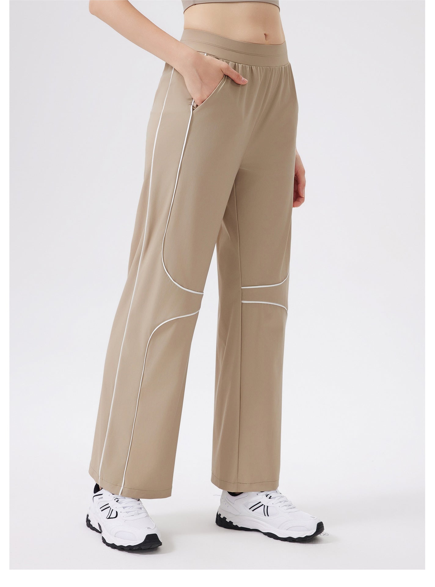 Quick Drying Sports Cool Pants Women Running Loose Fitted Figure Flattering Yoga Sun Protection High Waist Fitness Pants Outdoor