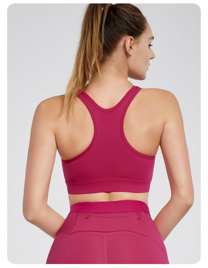 Sports Vest Women Fitness Fixed Cup Casual H Shaped Beauty Back Cool Inner Bra Short Sleeveless Yoga Bra