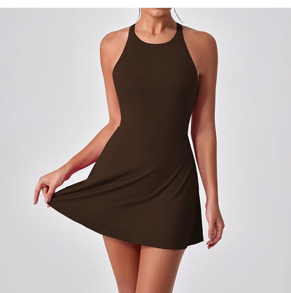 Sports Dress Slimming Anti Emptied Quick Drying Feather Tennis Beauty Back Fitness Yoga Dress