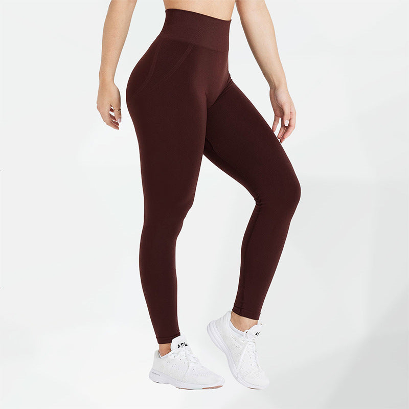 Dopamine Seamless Sports Yoga Pants Quick Drying High Waist Hip Lift Fitness Pants Outer Wear Running Tights Women