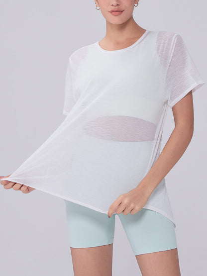 Spring Summer High-Grade Casual Slimming Yoga Jacket Loose Breathable Sports Blouse Hollow Out Cutout out Beauty Back Women Yoga Clothes