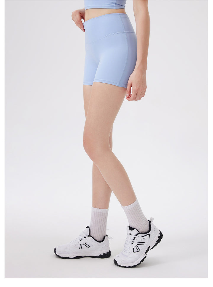 No Embarrassment Pleated Sports Shorts Back Pocket High Waist Hip Lift Cloud Sense Yoga Shorts Outer Wear Running Fitness Pants