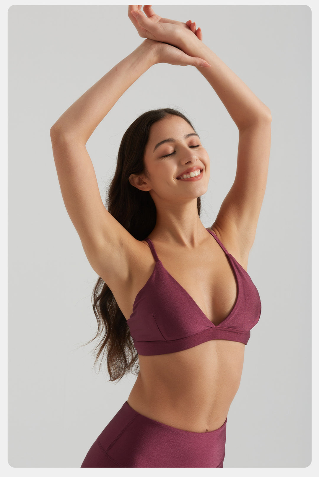 Alo Pearl Sports Sexy Triangle Bra Nude Feel High Waist Hip Lift Belly Contracting Close Fitting Yoga Fitness Two Piece Sets