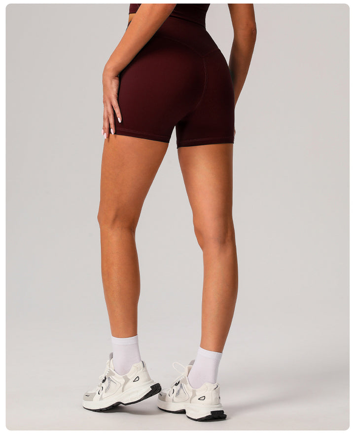 Slim Fit Sports Shorts High Waist No T Line Training Quick Drying Shorts Hip Lifting Running Fitness Yoga Shorts