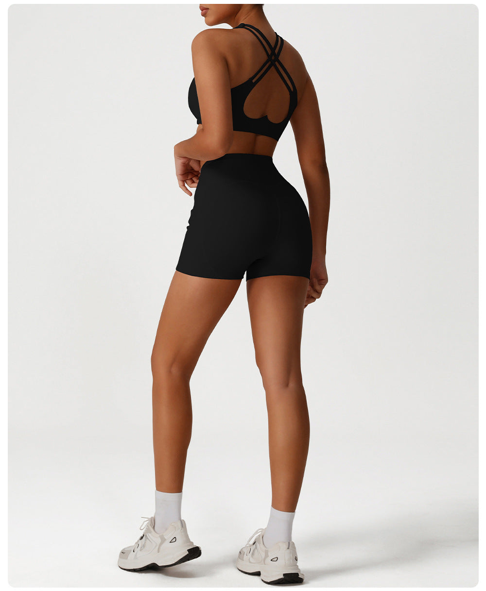 Peach Hip Lifting Sport Shorts Women Summer High Waist Outdoor Cycling Pants Quick Drying Belly Contracting Running Fitness Shorts