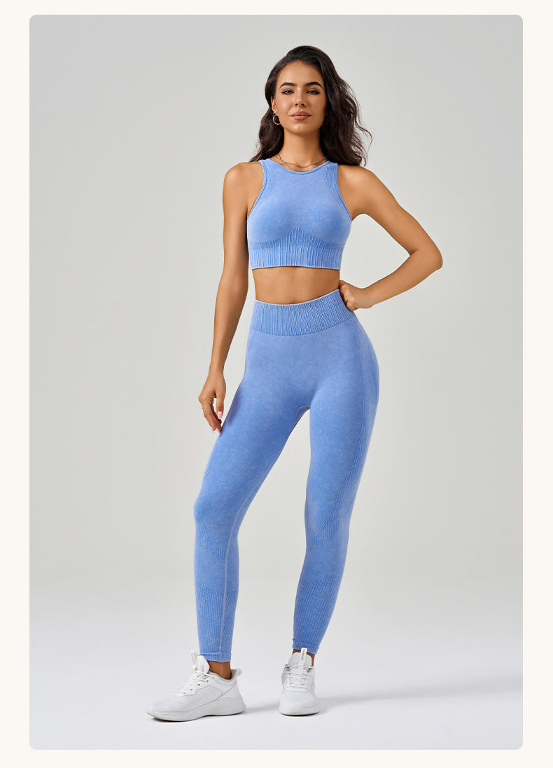 High Strength Sports Underwear Vest High Waist Hip Lift Running Trousers Fitness Yoga Wear Sports Suit