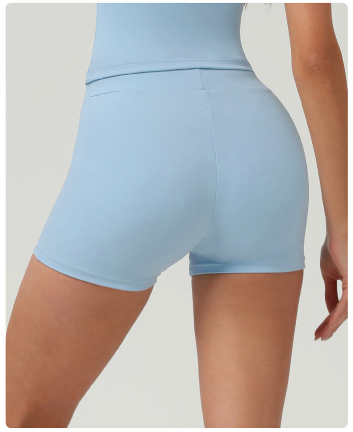 Nude Feel Hip Lifting Yoga Shorts High Waist Belly Contracting Fitness Pants Women Quick Drying Tight Sports Running Shorts