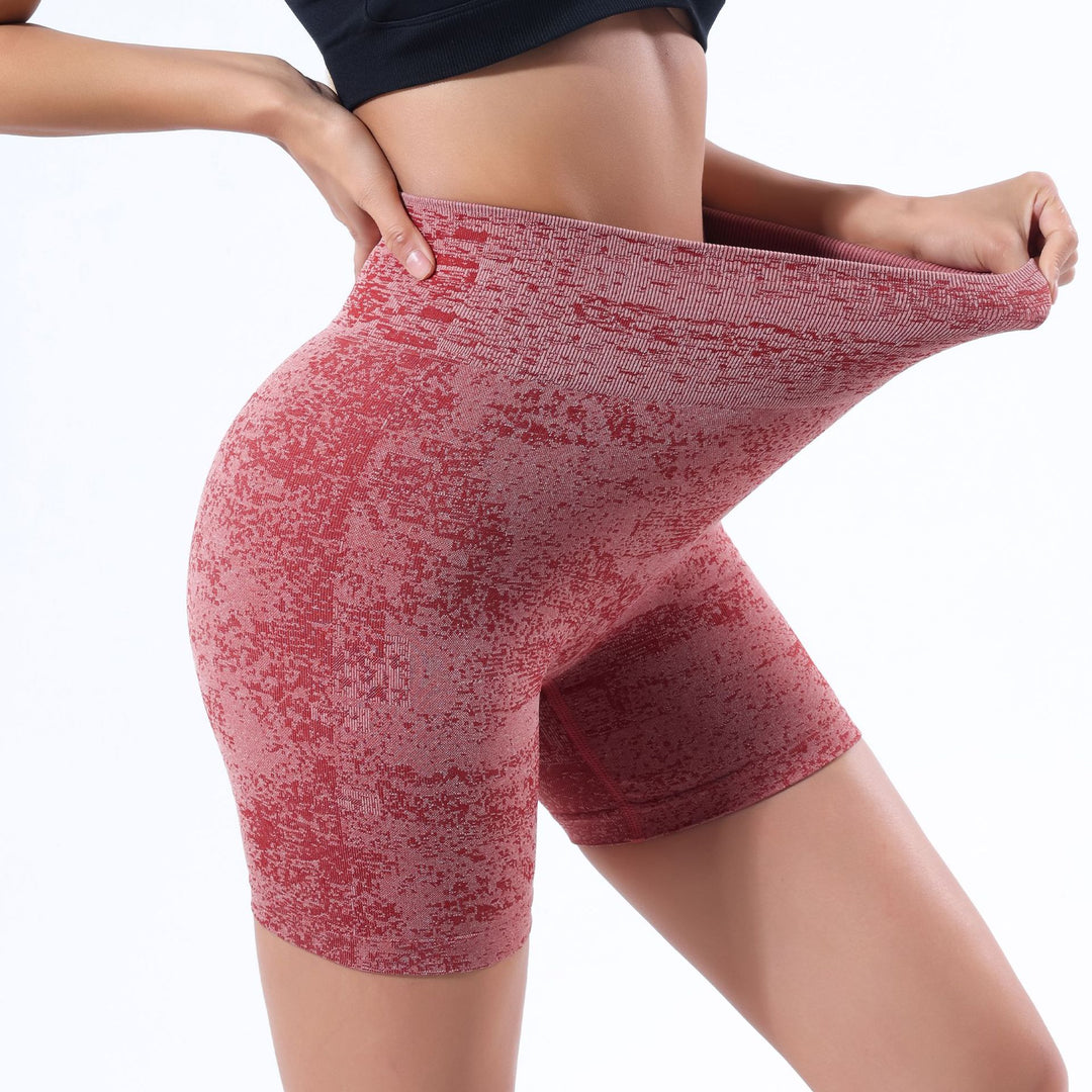 Quick Dry Hip Raise Sports Yoga Shorts Women High Waist Belly Contracting Fitness Peach Hip Ultra High Waist Yoga Pants