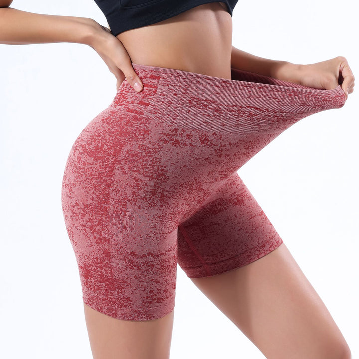 Quick Dry Hip Raise Sports Yoga Shorts Women High Waist Belly Contracting Fitness Peach Hip Ultra High Waist Yoga Pants