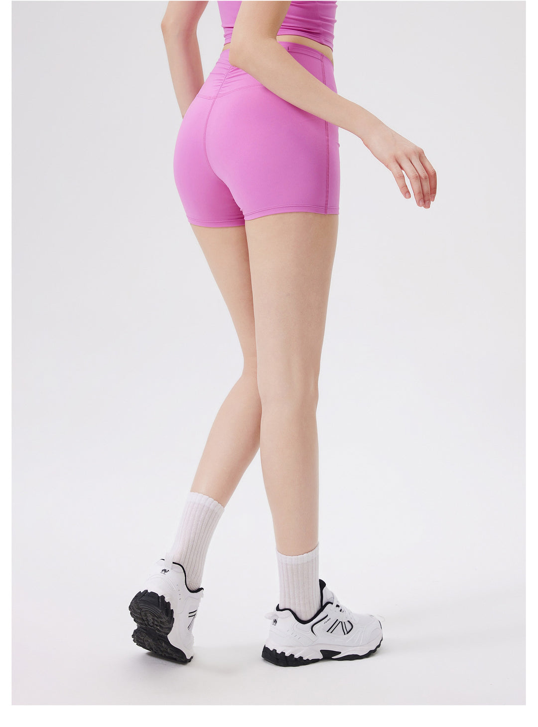 No Embarrassment Pleated Sports Shorts Back Pocket High Waist Hip Lift Cloud Sense Yoga Shorts Outer Wear Running Fitness Pants