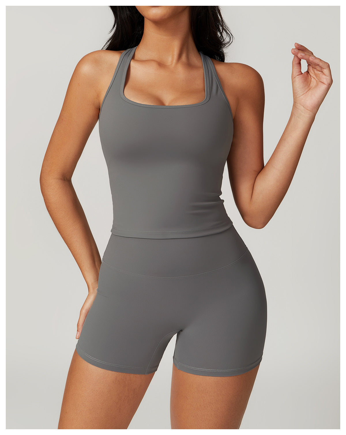 Sollinarry Brushed H Shaped Beauty Back Sports Vest Women Tight Quick Dry Casual Running Fitness Top Yoga Clothes