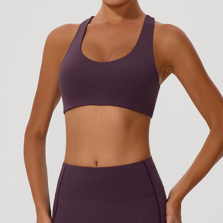 Cross Love Yoga Bra Women Sling with Chest Pad Outer Wear Workout Clothes Outdoor Sports Underwear