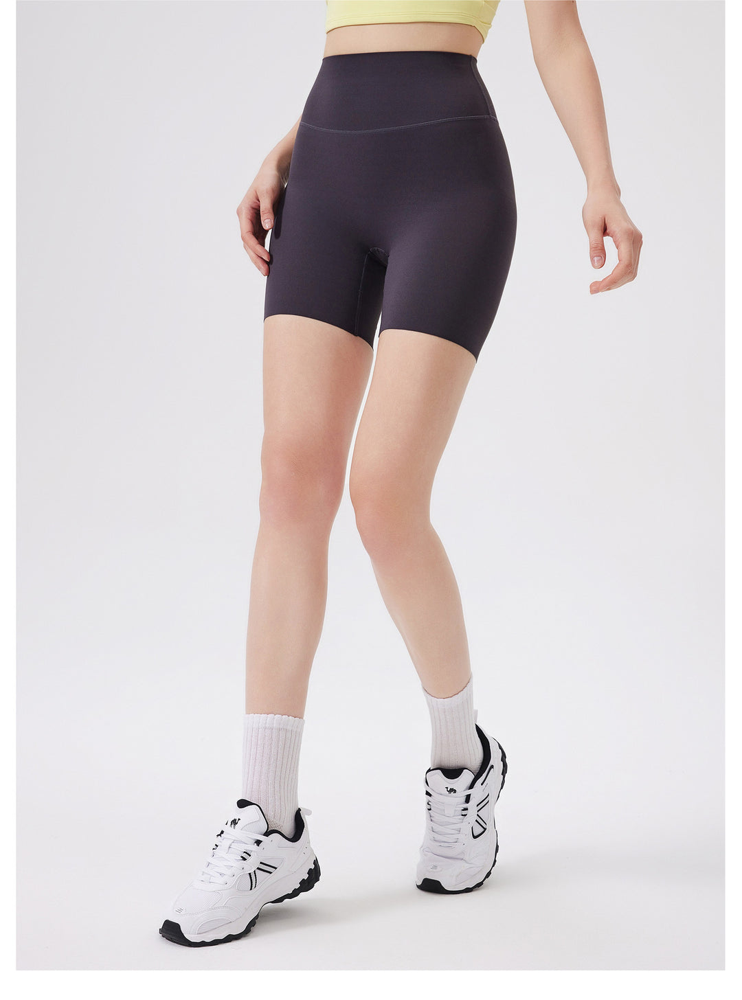 Hip Lifting No Size Nude Feel Yoga Shorts Women High Waist Belly Contracting Sports Hip Shaping Fitness Short Length Pants Cycling Pants