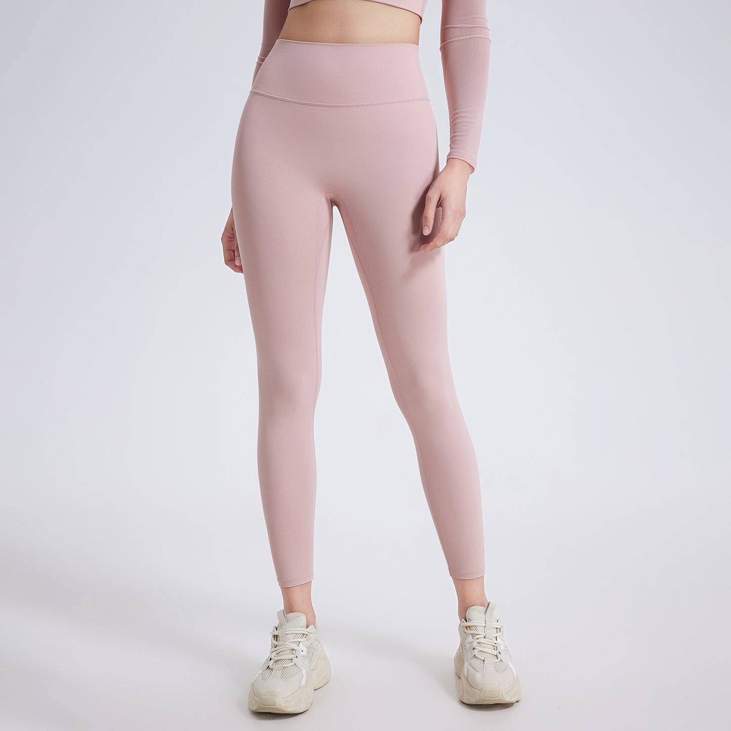 High Waist Peach Hip Lifting Nude Feel Yoga Pants Women Seamless Sport Quick Drying Tights Outer Wear Running Fitness Pants