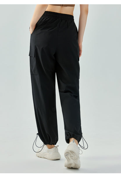 High Waist Yoga Wide Leg Pants Loose Fitted Figure Flattering Sports Pants Women Casual Sports Straight Pocket Fitness Pants